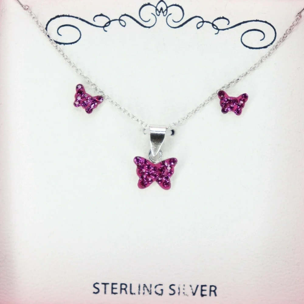 Macys‎ Genuine Sterling Silver Butterfly Pendant St